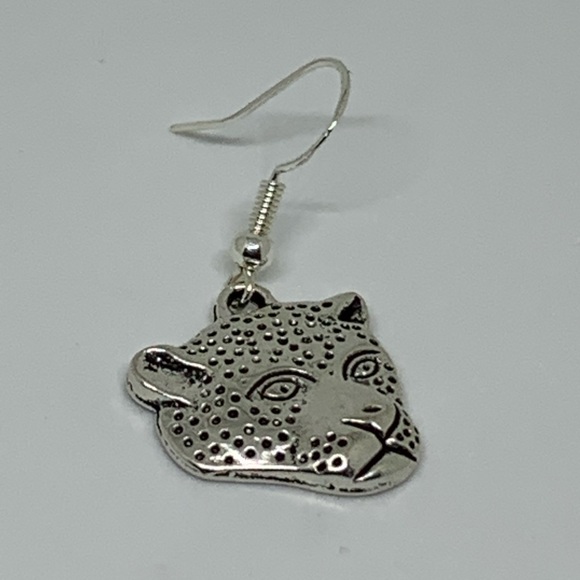 Alloy Leopard & 925 Sterling Silver Hook Earrings - Picture 2 of 4
